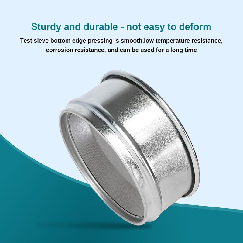LVDALAB 304 Stainless Steel Mesh Lab Sieve, 60 Mesh (0.3mm) Aperture Test Sieve, 4inch(10cm) Economy Standard Analysis Sample Test Sieves for Industrial Laboratory Homes - Image 5